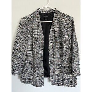 Investments Open Front Jacket Blazer Womens Size 16 Multi Colored 3/4 Sleeves